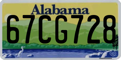 AL license plate 67CG728