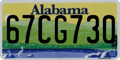 AL license plate 67CG730