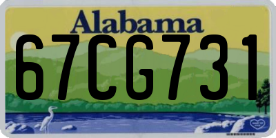 AL license plate 67CG731