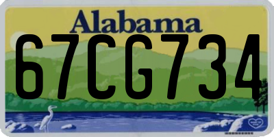 AL license plate 67CG734