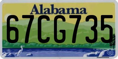 AL license plate 67CG735