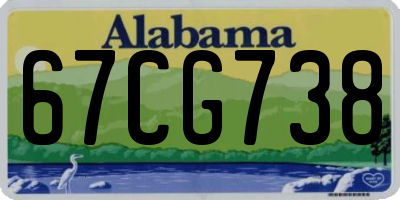 AL license plate 67CG738
