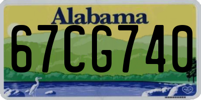 AL license plate 67CG740