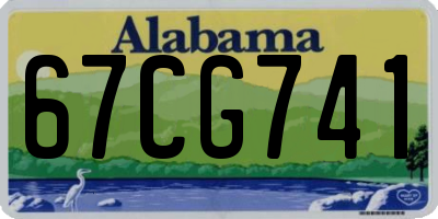 AL license plate 67CG741