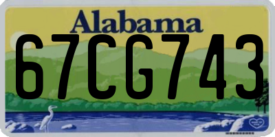 AL license plate 67CG743