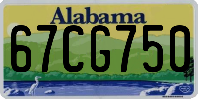 AL license plate 67CG750