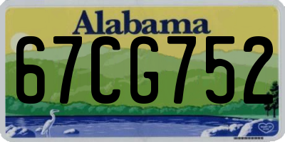 AL license plate 67CG752