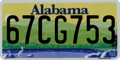 AL license plate 67CG753
