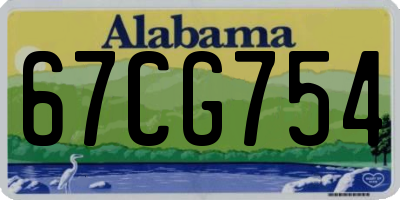 AL license plate 67CG754