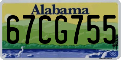 AL license plate 67CG755