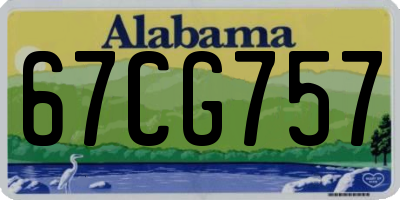 AL license plate 67CG757