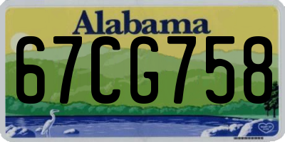 AL license plate 67CG758