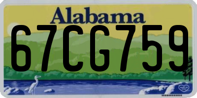AL license plate 67CG759