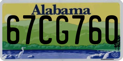AL license plate 67CG760