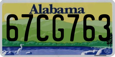 AL license plate 67CG763