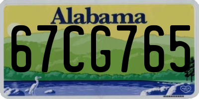 AL license plate 67CG765