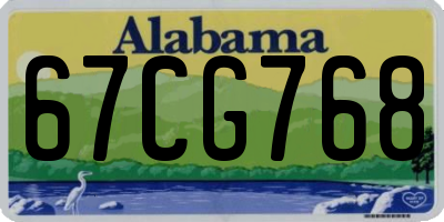 AL license plate 67CG768