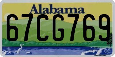 AL license plate 67CG769