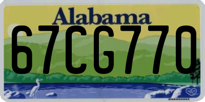 AL license plate 67CG770