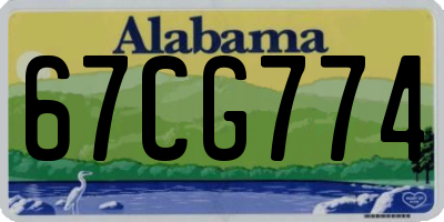 AL license plate 67CG774
