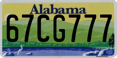 AL license plate 67CG777