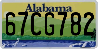AL license plate 67CG782