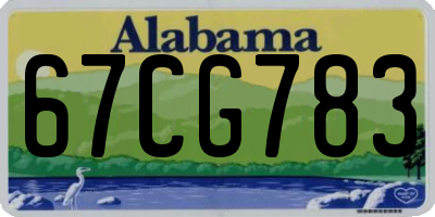 AL license plate 67CG783
