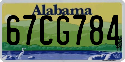 AL license plate 67CG784
