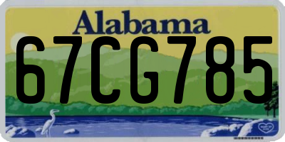 AL license plate 67CG785