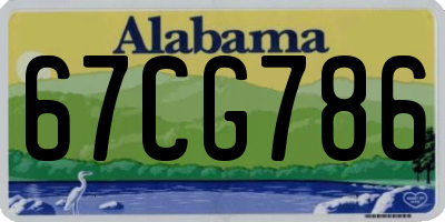 AL license plate 67CG786