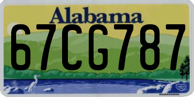 AL license plate 67CG787