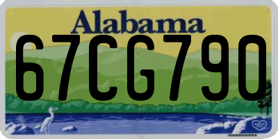 AL license plate 67CG790