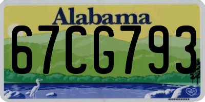 AL license plate 67CG793