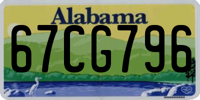 AL license plate 67CG796