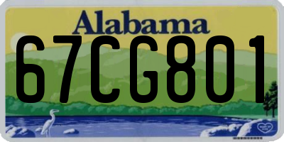 AL license plate 67CG801