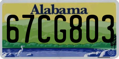AL license plate 67CG803
