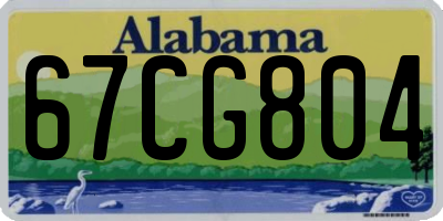 AL license plate 67CG804