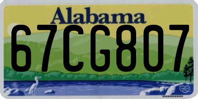 AL license plate 67CG807