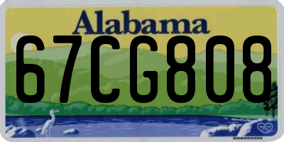 AL license plate 67CG808