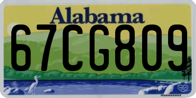 AL license plate 67CG809