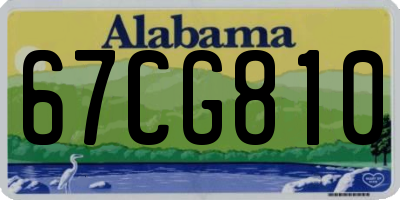 AL license plate 67CG810