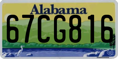 AL license plate 67CG816
