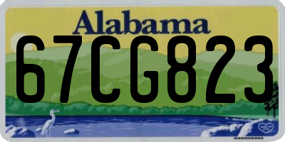 AL license plate 67CG823