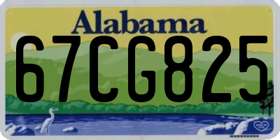 AL license plate 67CG825