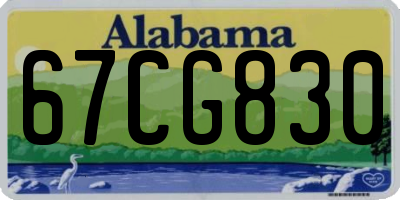 AL license plate 67CG830