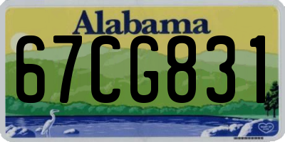 AL license plate 67CG831