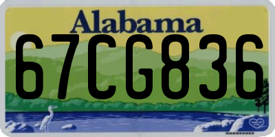 AL license plate 67CG836