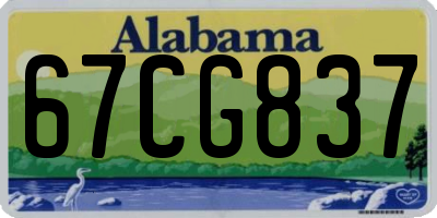 AL license plate 67CG837
