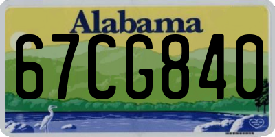 AL license plate 67CG840