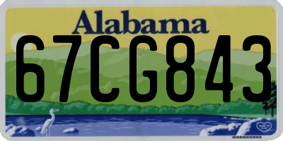 AL license plate 67CG843